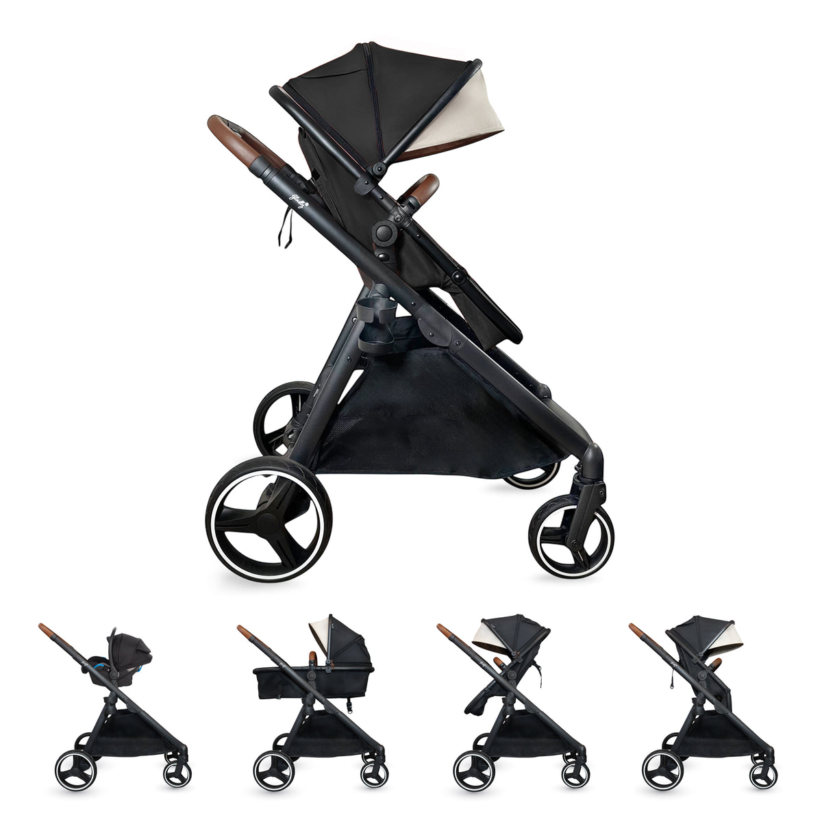 Gladly Family Piper Single-to-Double Stroller