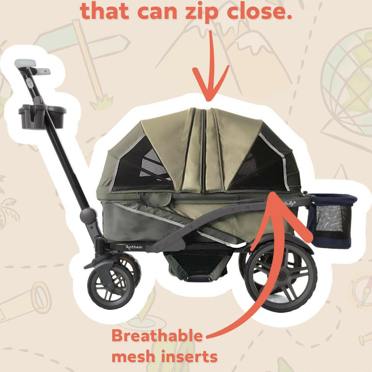 The Adventure Bundle: Anthem All-Terrain Stroller Wagon - Gladly Family
