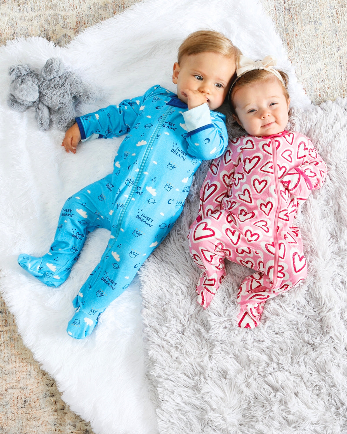 2-Piece Long-Sleeve EcoSnuggle™ Bamboo Baby Onesie Set