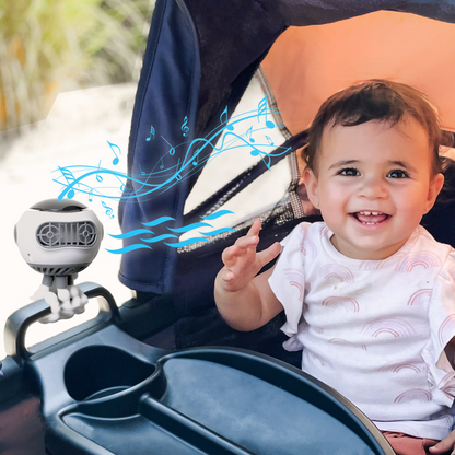 Octo Stroller Accessory: Tripod Stroller Fan, Portable Music Player, and Nightlight