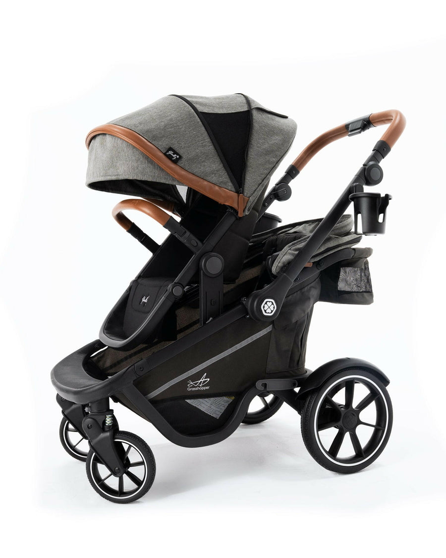 Grasshopper 8-in-1 Single to Double Stroller, 2025, Cobblestone